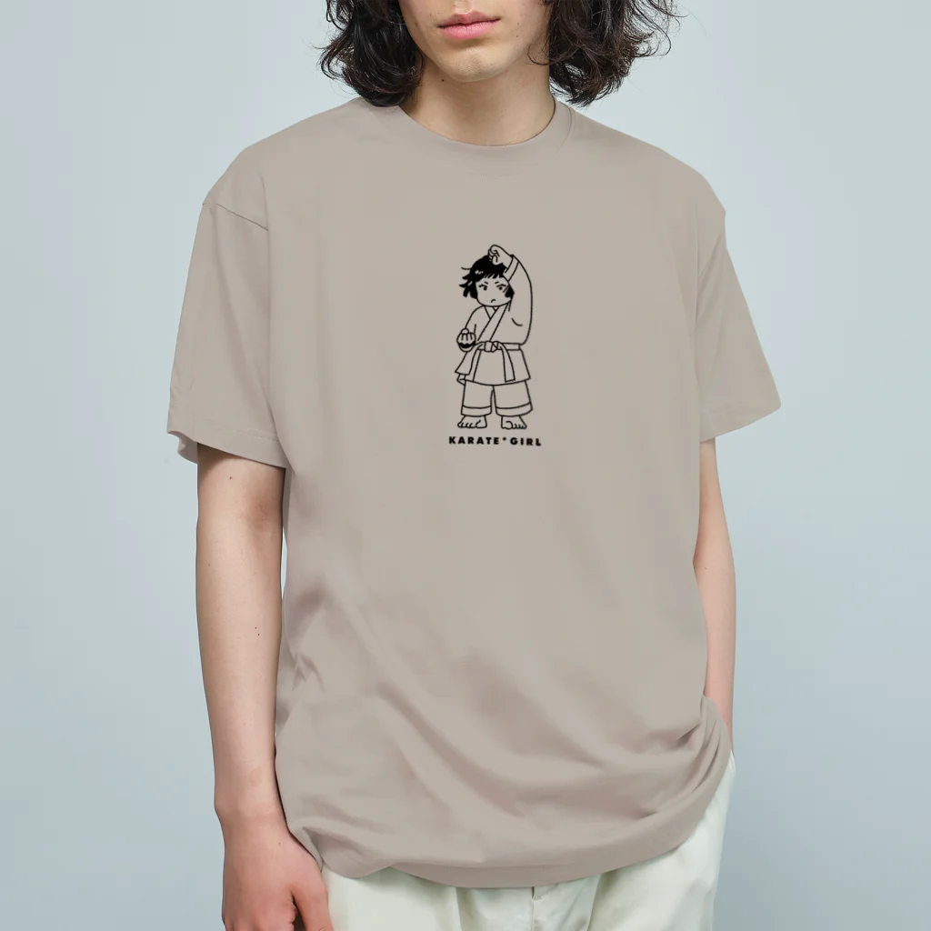 徳宮なっつのKARATE GIRL_透明 オーガニックコットンTシャツ