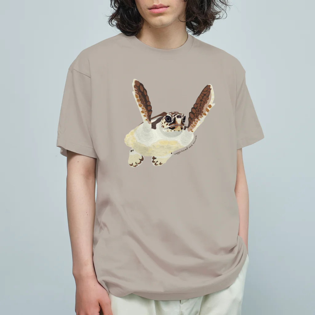 カメの歩みのアカウミガメ Organic Cotton T-Shirt