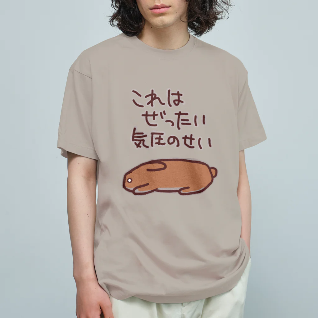 ミナミコアリクイ【のの】の絶対気圧のせい【うさぎ】 オーガニックコットンTシャツ