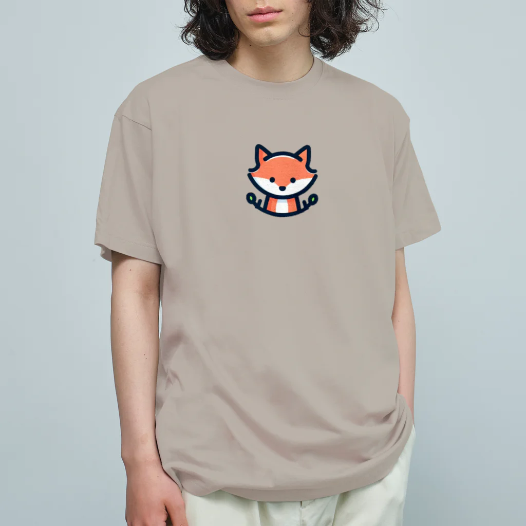 終わらない夢🌈の可愛い💕きつね🦊✨ オーガニックコットンTシャツ