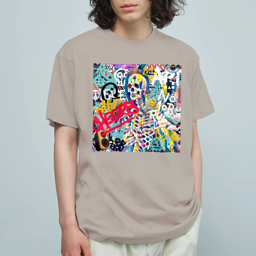 なちゅ楽ライフKAZOKUNOKISEKIのGAIKOTSU～RyokonishiNFT SELPHY Organic Cotton T-Shirt