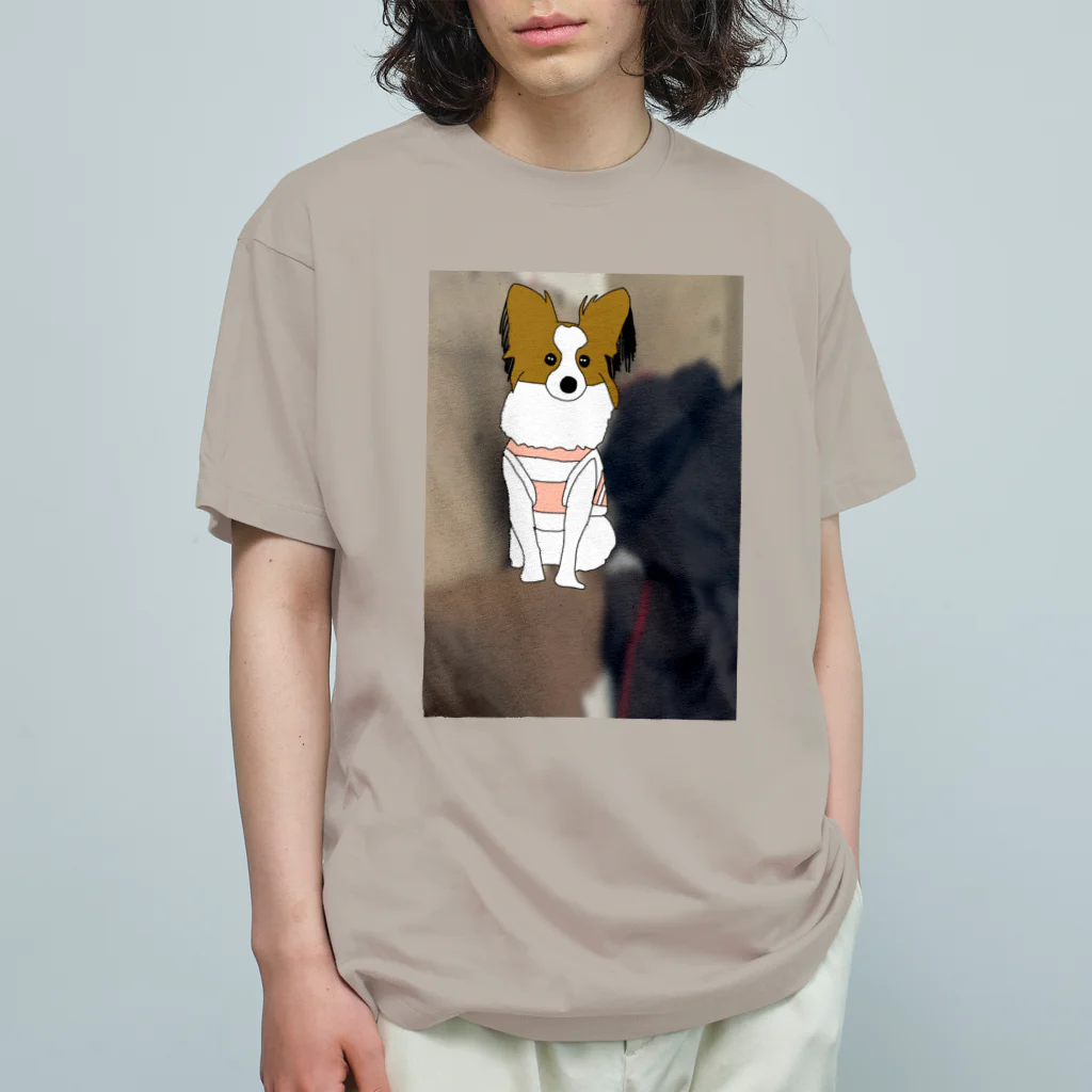 ハニーミルクのパピヨン Organic Cotton T-Shirt