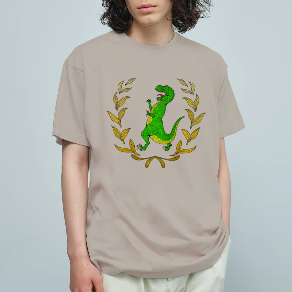 MASUIKEの【MASUIKE】ティラノ　エンブレム風デザイン Organic Cotton T-Shirt