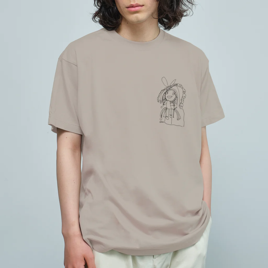 カレー屋　月夜のライオンの©Kia　第３弾 （黒） オーガニックコットンTシャツ