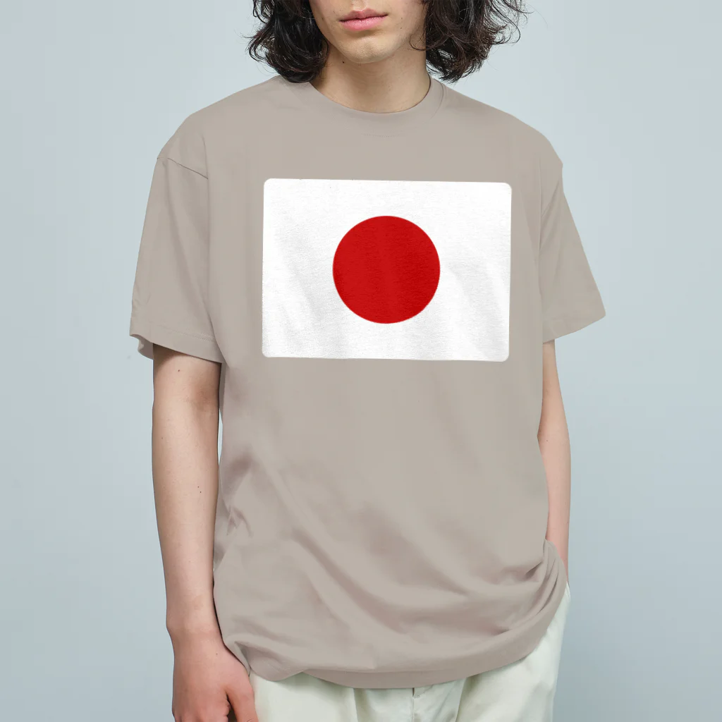 お絵かき屋さんの日本の国旗 オーガニックコットンTシャツ