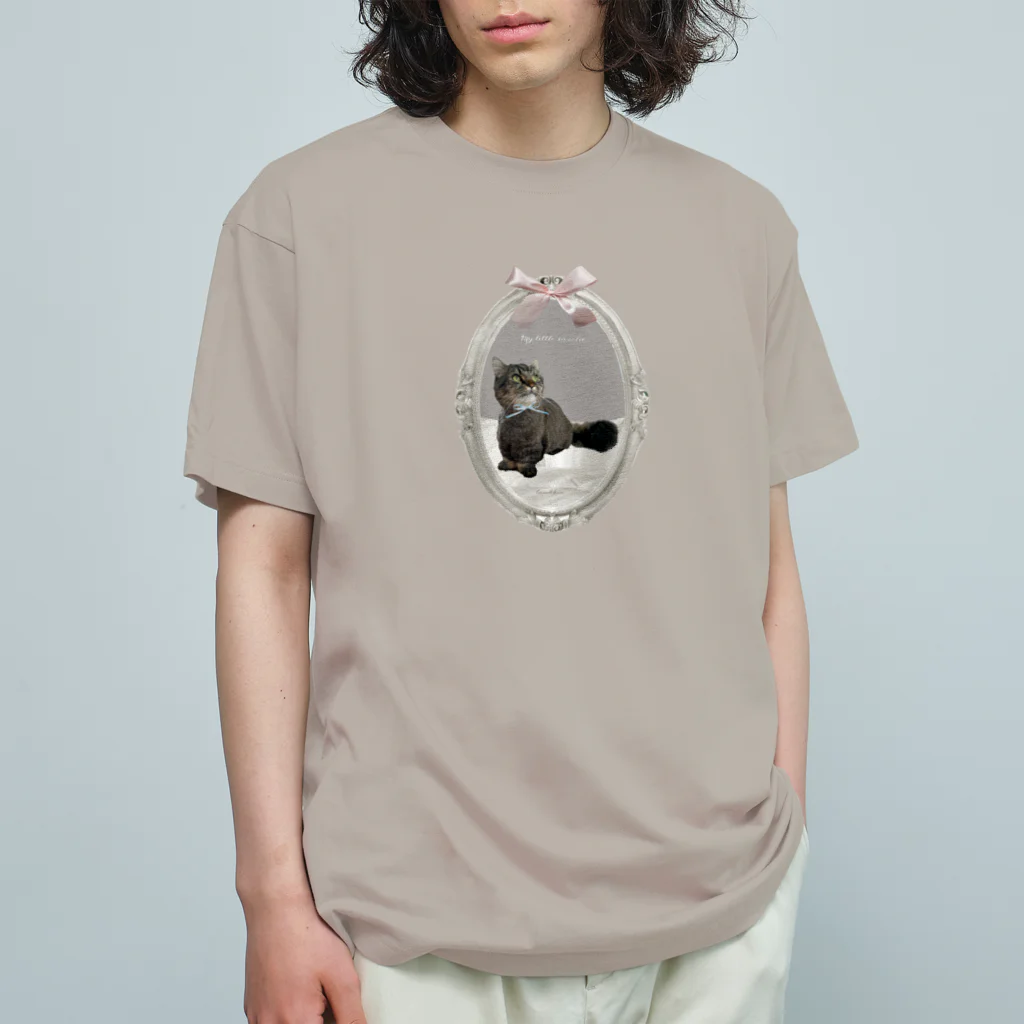 そぼろのプリント屋さんのメロディック・キャット・リボン・コレクション Organic Cotton T-Shirt