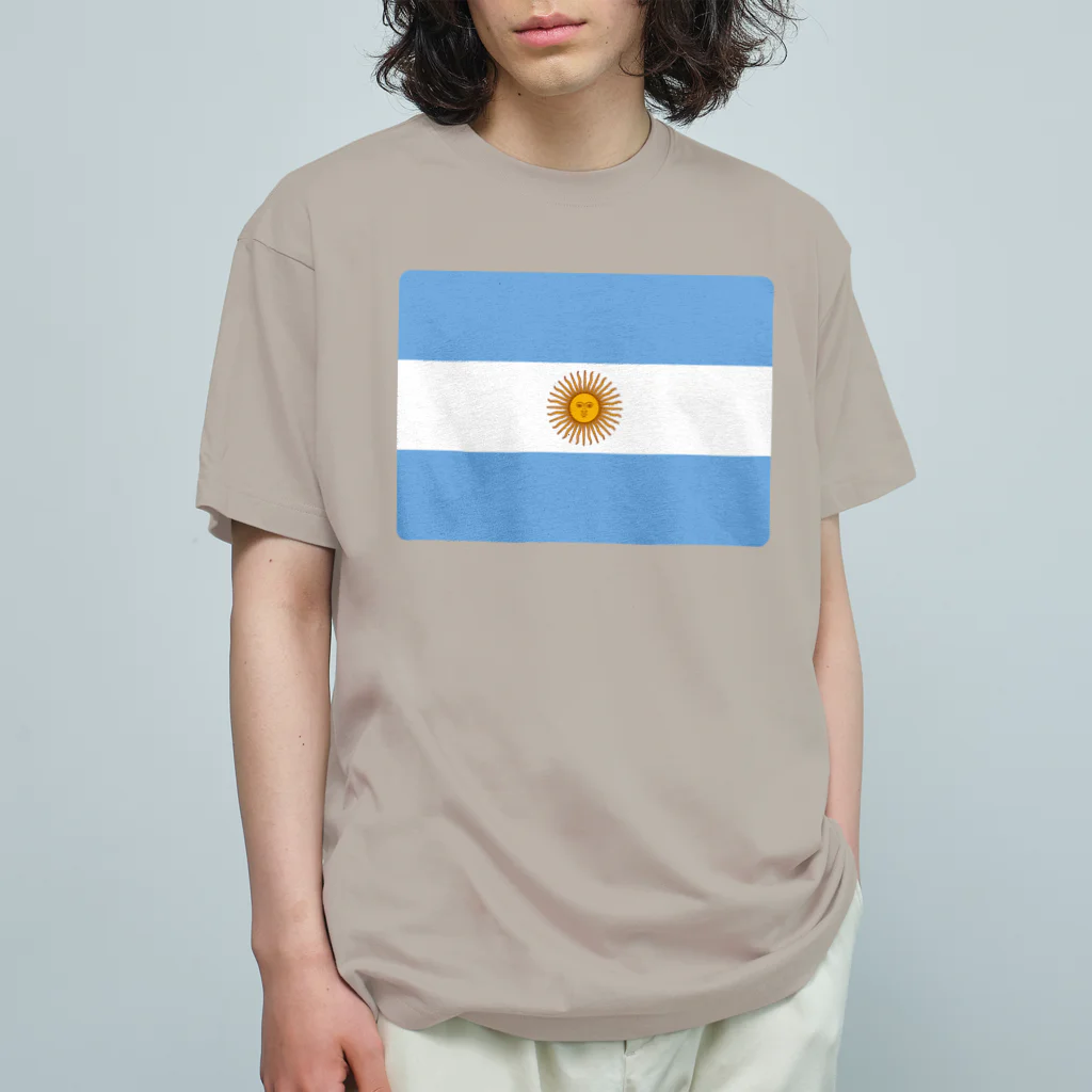 お絵かき屋さんのアルゼンチンの国旗 Organic Cotton T-Shirt