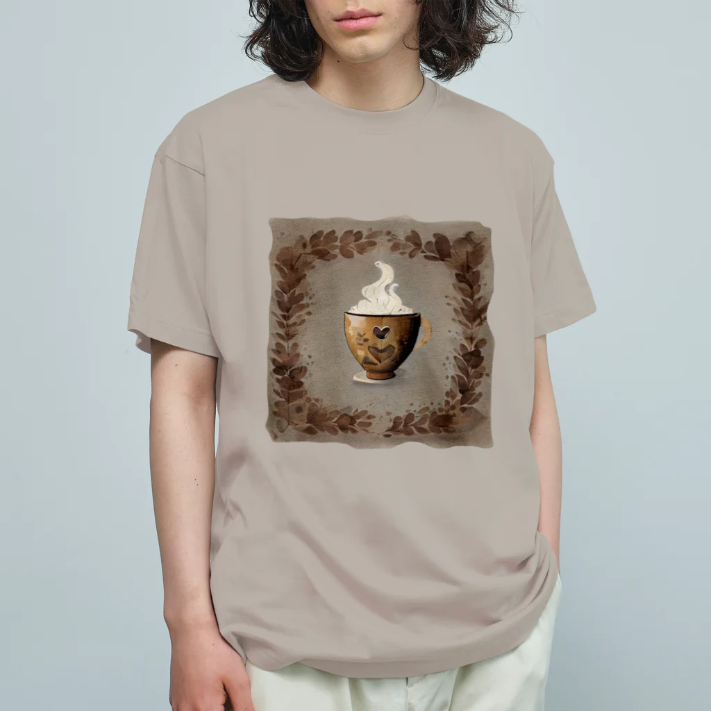 leisurely_lifeのA richly decorated coffee-inspired T-shirt design Organic Cotton T-Shirt