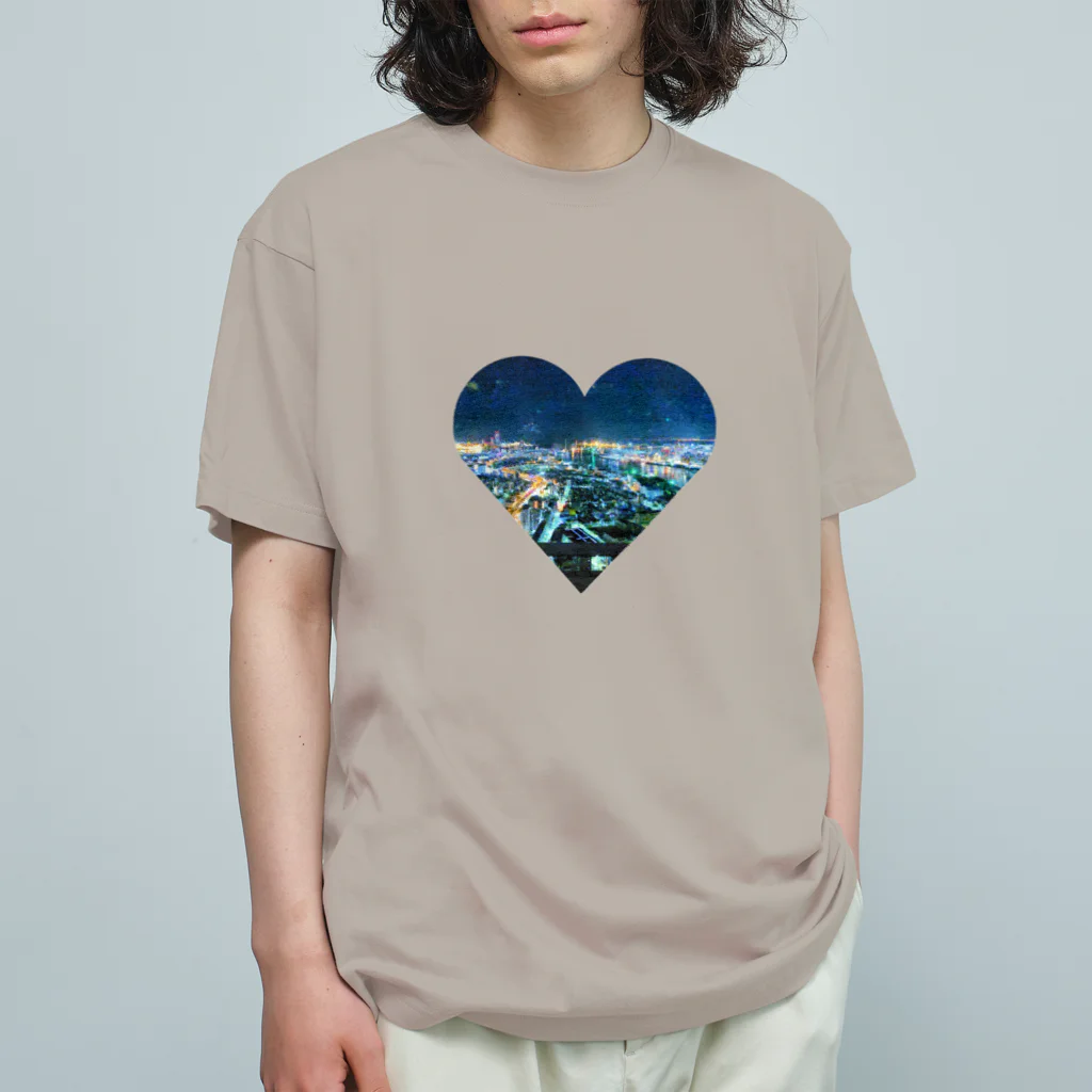 Castagna-カスターニャのnight view Organic Cotton T-Shirt