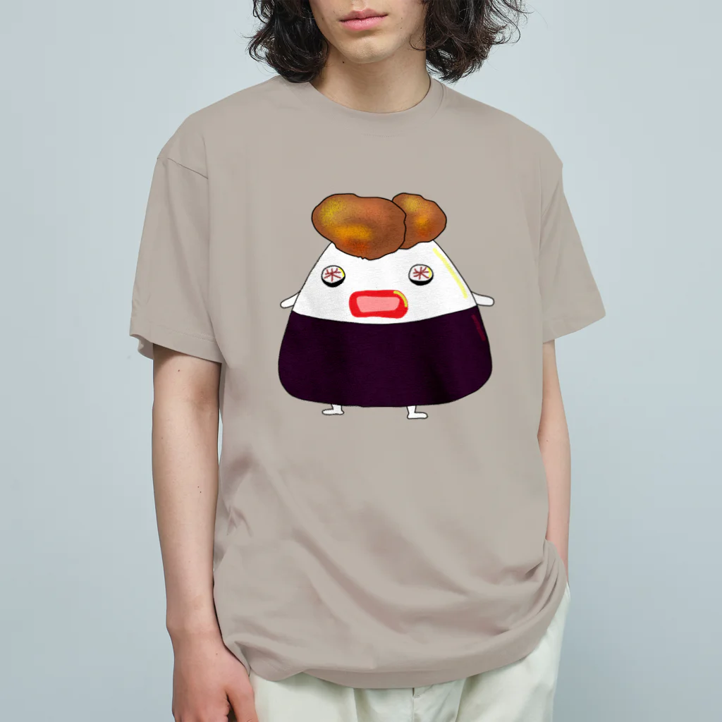 作りかけのたい焼きのからあげのおにぎり🍙 オーガニックコットンTシャツ