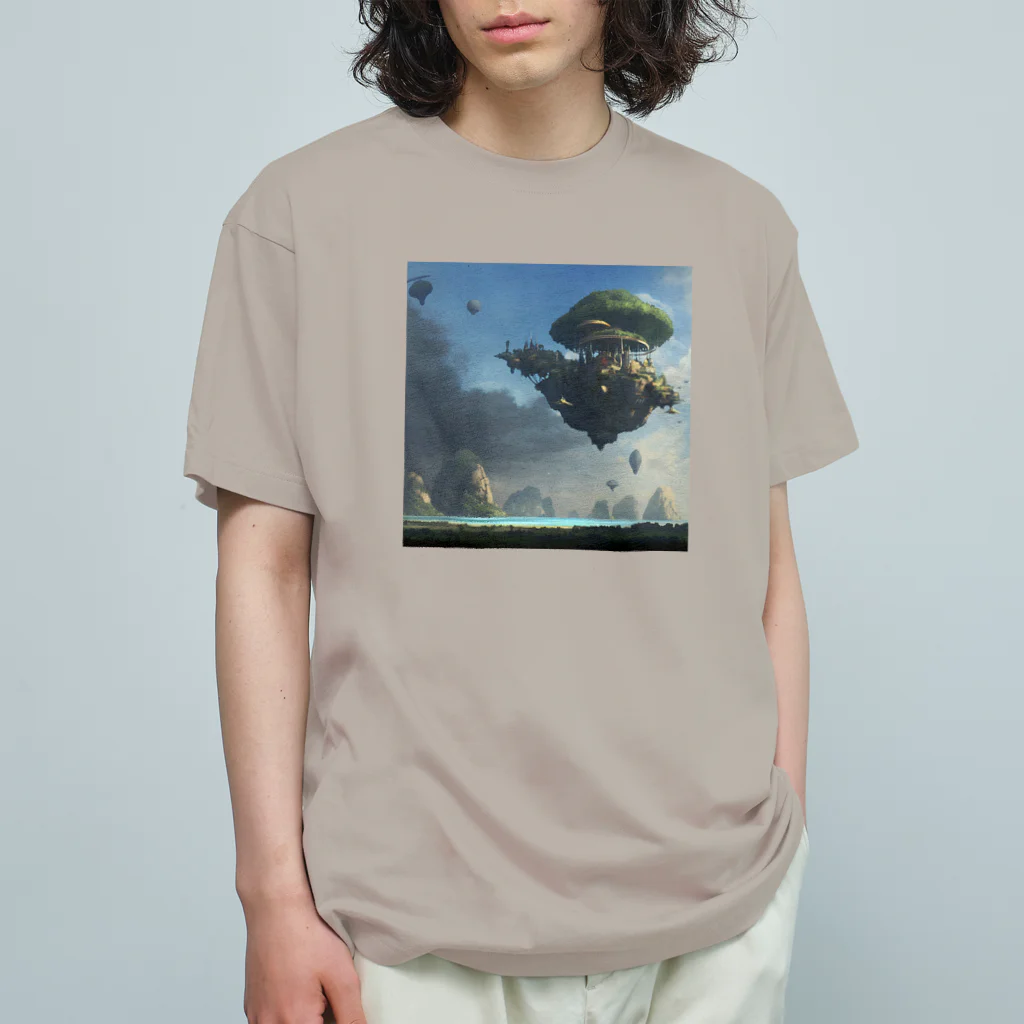 million-mindの浮く島 オーガニックコットンTシャツ