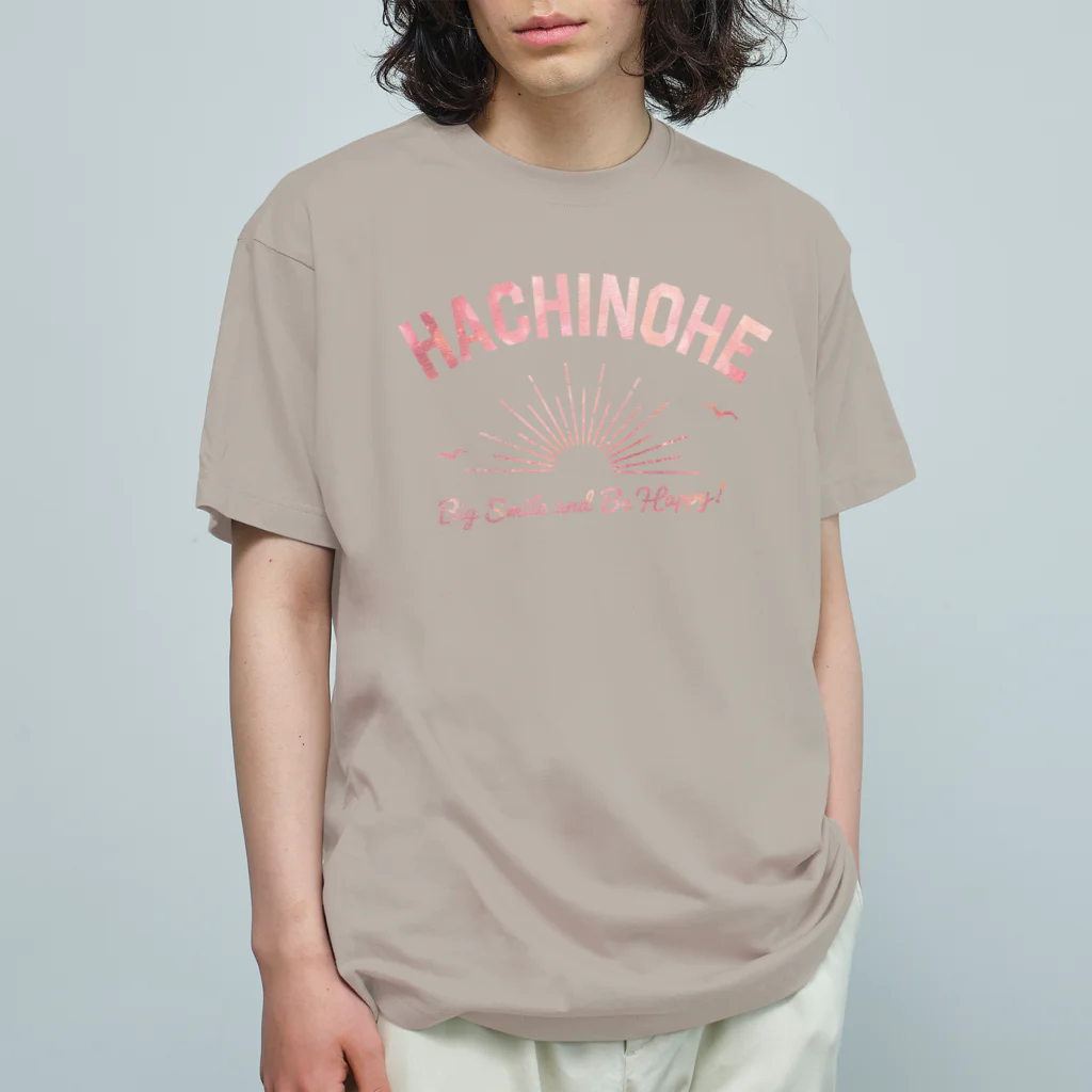 ケイティ企画の八戸ロゴ(ローズピンク) オーガニックコットンTシャツ