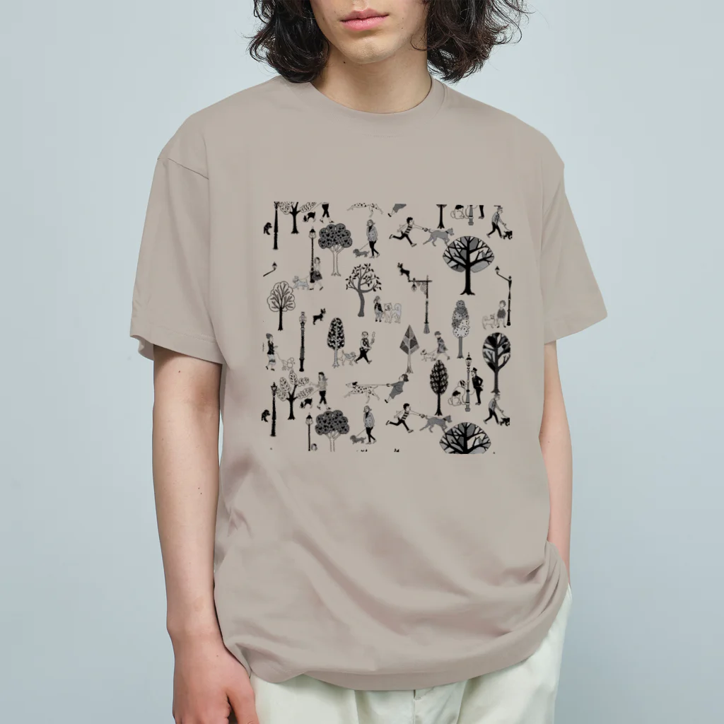 hilo tomula トムラ ヒロのThe Doggone Dog Is Mine パターン オーガニックコットンTシャツ