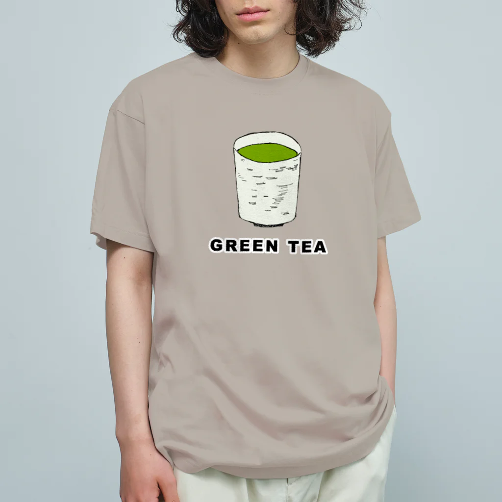 NIKORASU GOのジャパニーズスピリッツデザイン「緑茶」 オーガニックコットンTシャツ