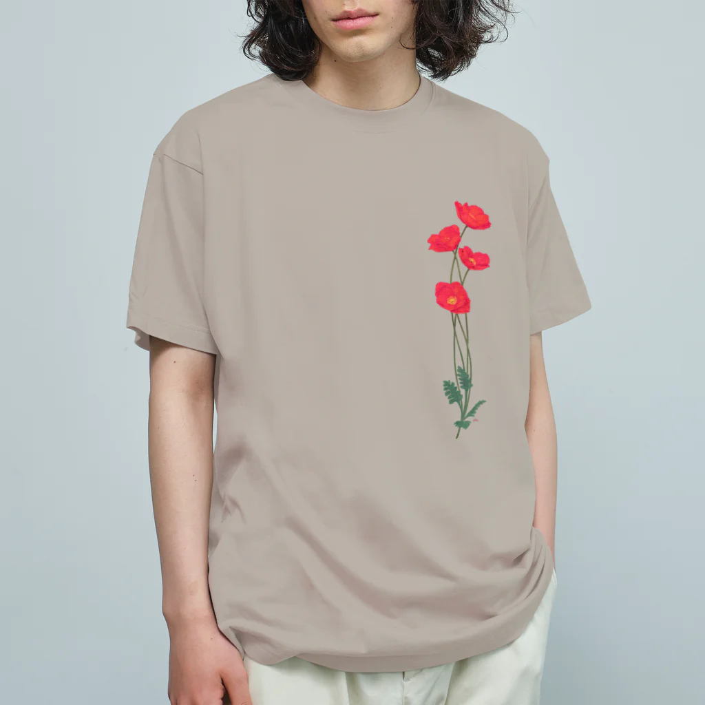 竹条いちいの憂いに手向けるポピー Organic Cotton T-Shirt