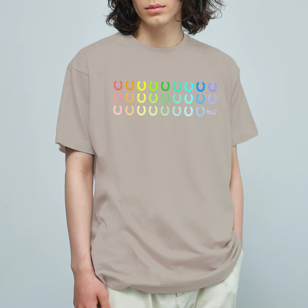 モノツクルヒト　Fuku～ふく～の蹄鉄モノグラム(色見本) Organic Cotton T-Shirt