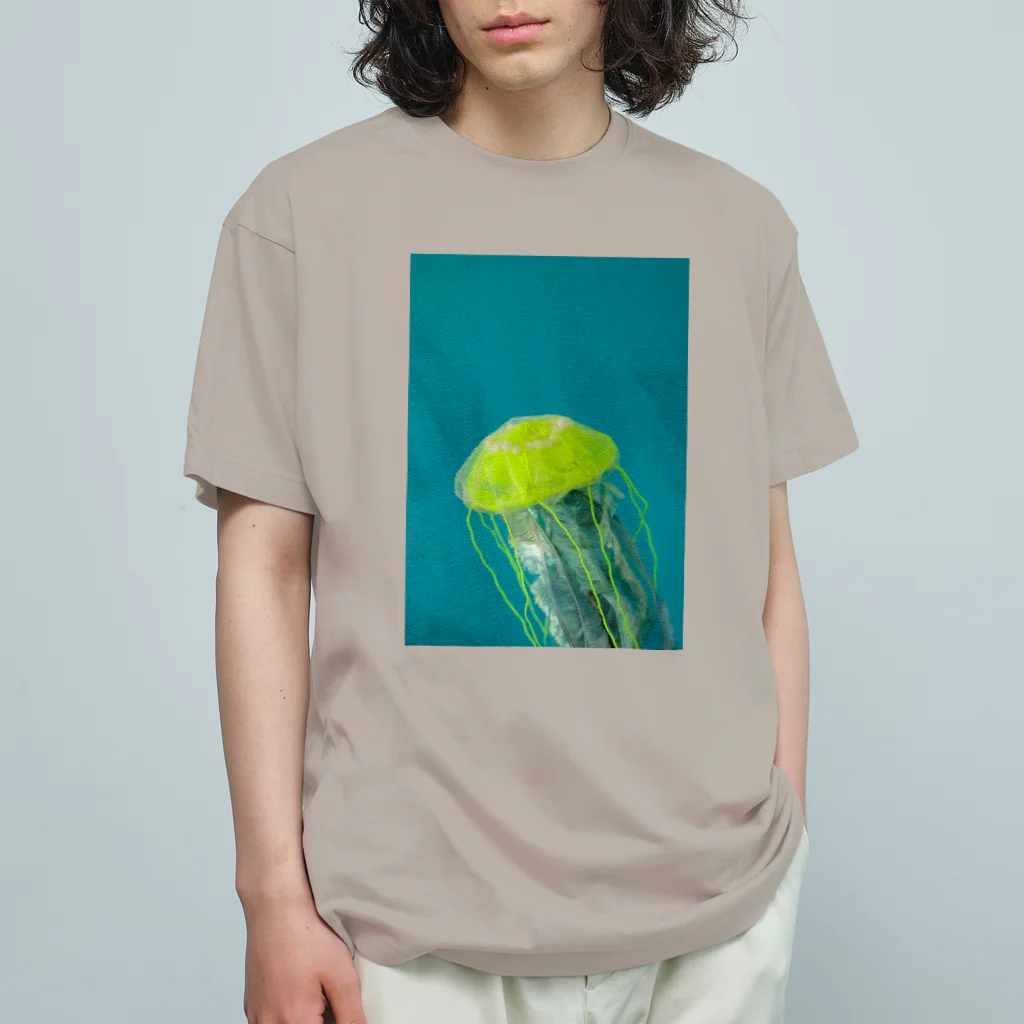 水島ひねのネオンクラゲ Organic Cotton T-Shirt