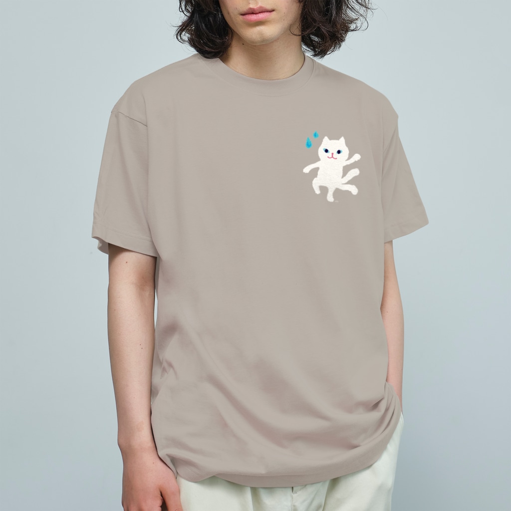 おばけ商店のおばけTシャツ＜白猫又＞ Organic Cotton T-Shirt