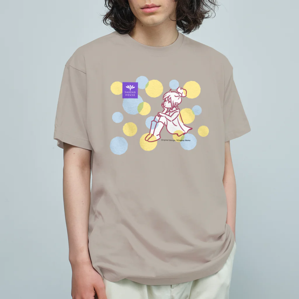 obosa_DENS/SABEAR_shop ＠SUZURIのpipi girl_ドット_バック透過 オーガニックコットンTシャツ