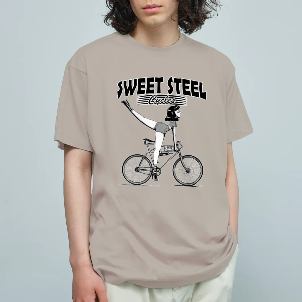 nidan-illustrationの"SWEET STEEL Cycles" #1 Organic Cotton T-Shirt