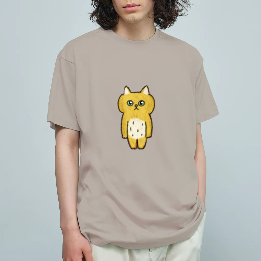 yuuhiのおみせのシュールなネコ オーガニックコットンTシャツ