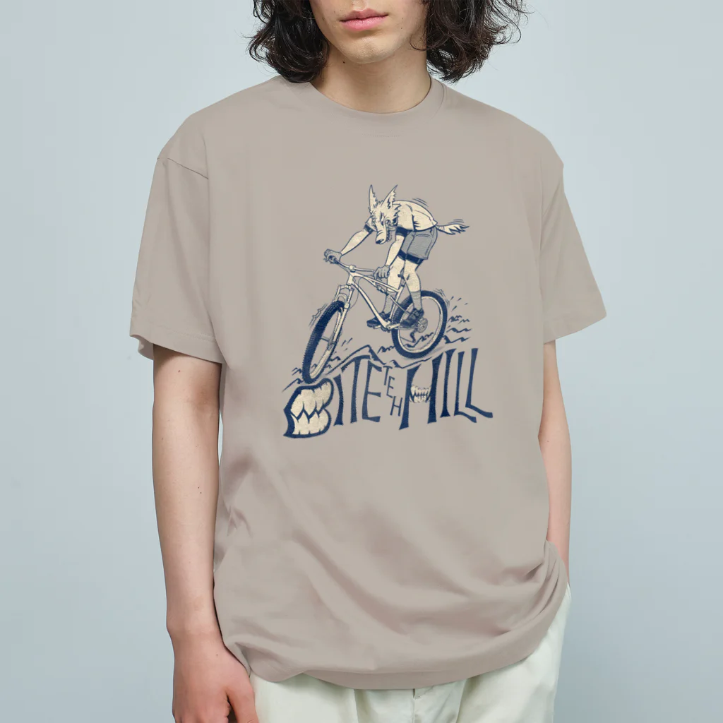 nidan-illustrationの"BITE the HILL" オーガニックコットンTシャツ