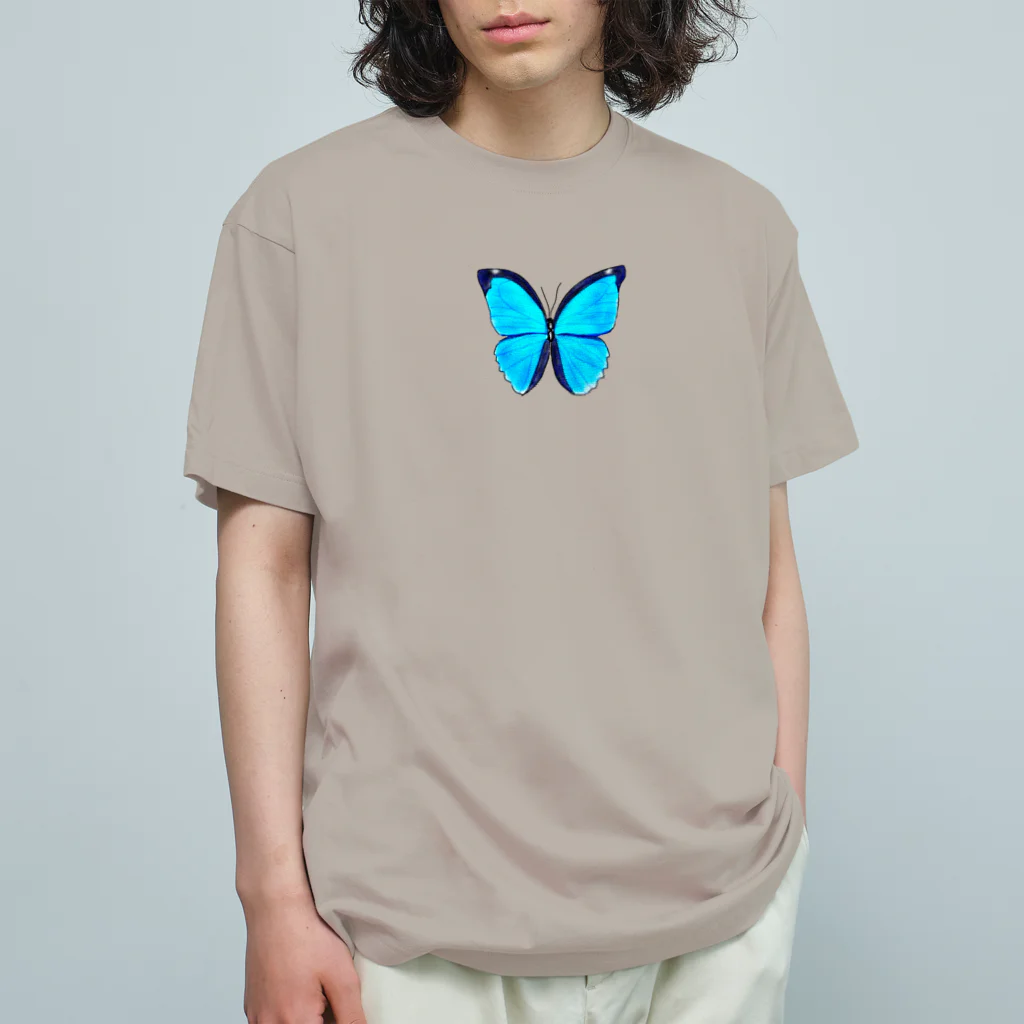 LalaHangeulのモルフォ蝶 Organic Cotton T-Shirt