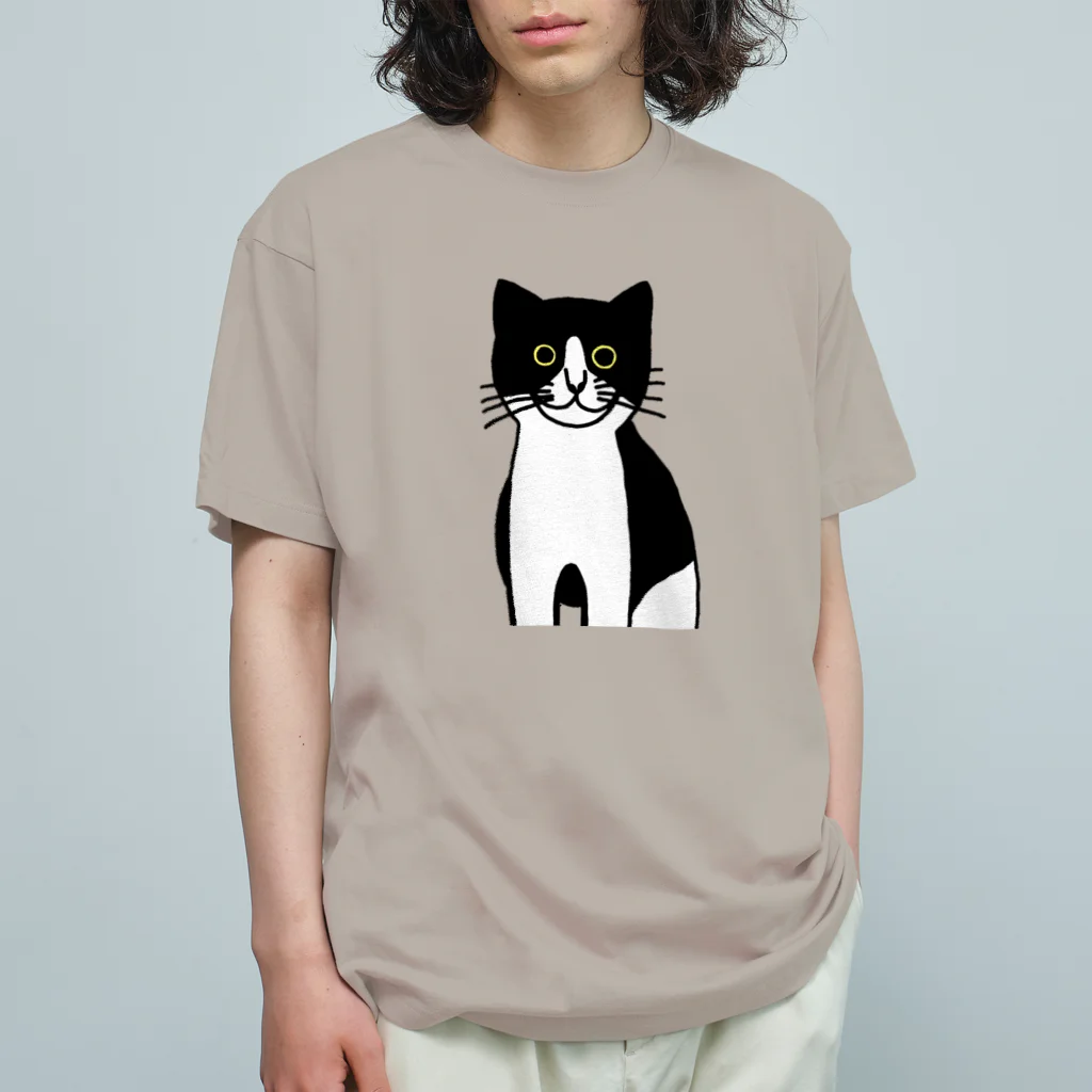 aiueoneko358のハチワレちゃん オーガニックコットンTシャツ