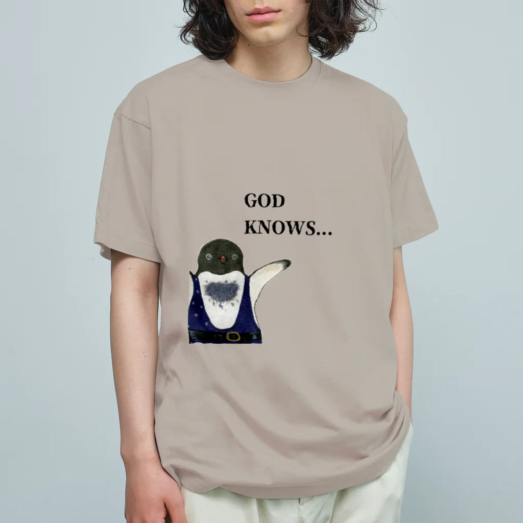 ヤママユ(ヤママユ・ペンギイナ)のGOD KNOWS... オーガニックコットンTシャツ