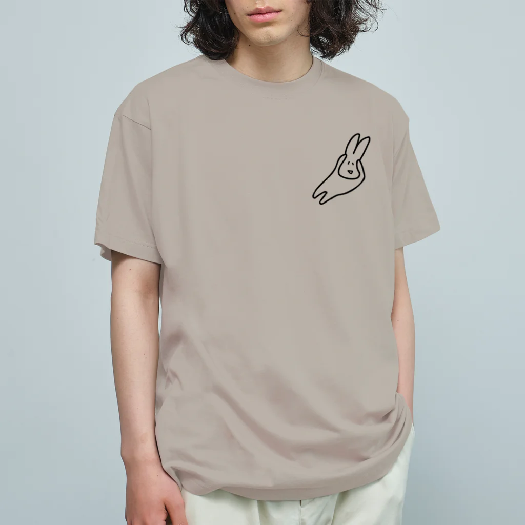 Cotton Mirageのゆるうさぎさん1 オーガニックコットンTシャツ