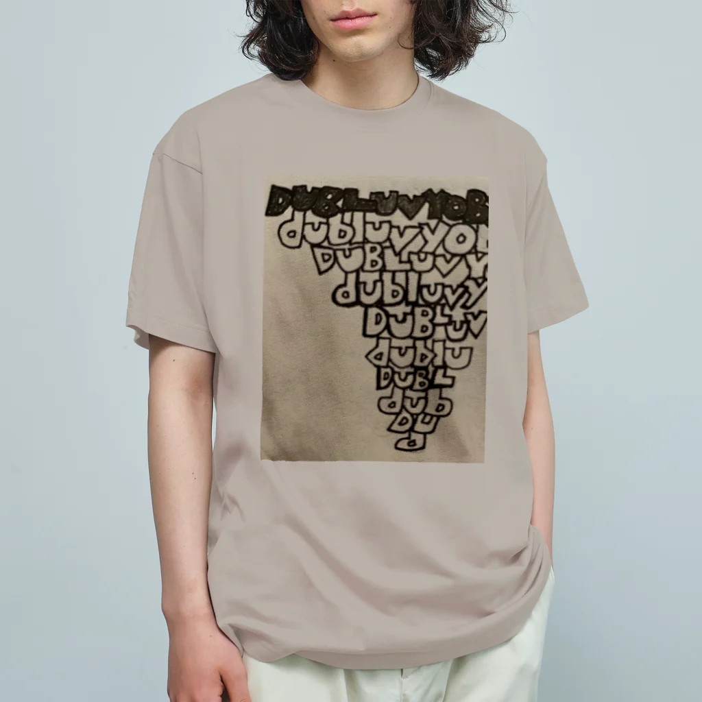 dubluvyobsダブラヴヨブス のdubluvyobs Upside Down Triangle オーガニックコットンTシャツ