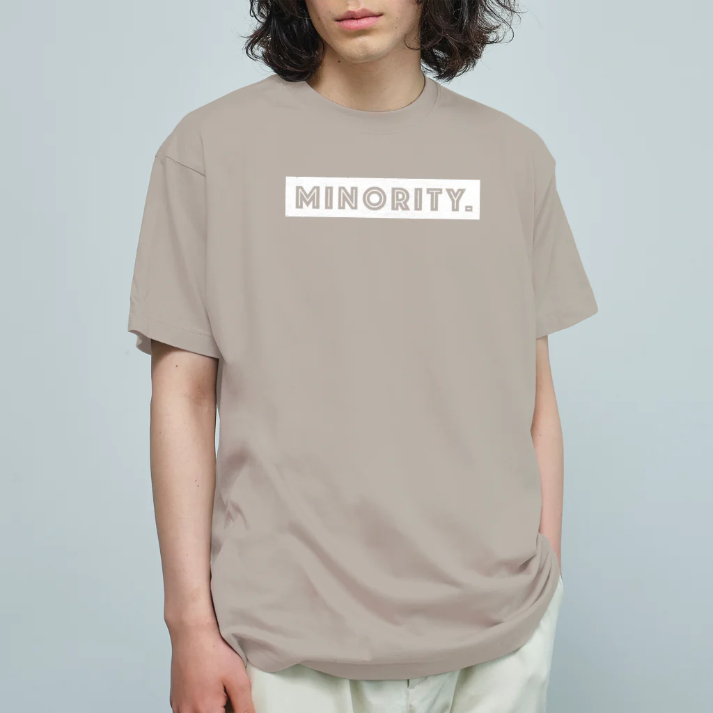 mincora.のMINORITY.　- white ver. 02 - Organic Cotton T-Shirt