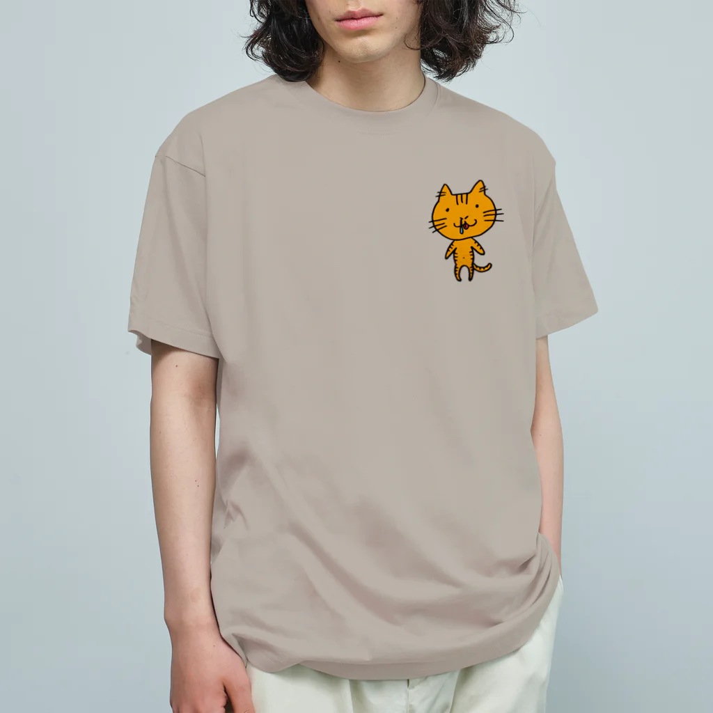 竜巻屋のだらずねこ・カラー オーガニックコットンTシャツ