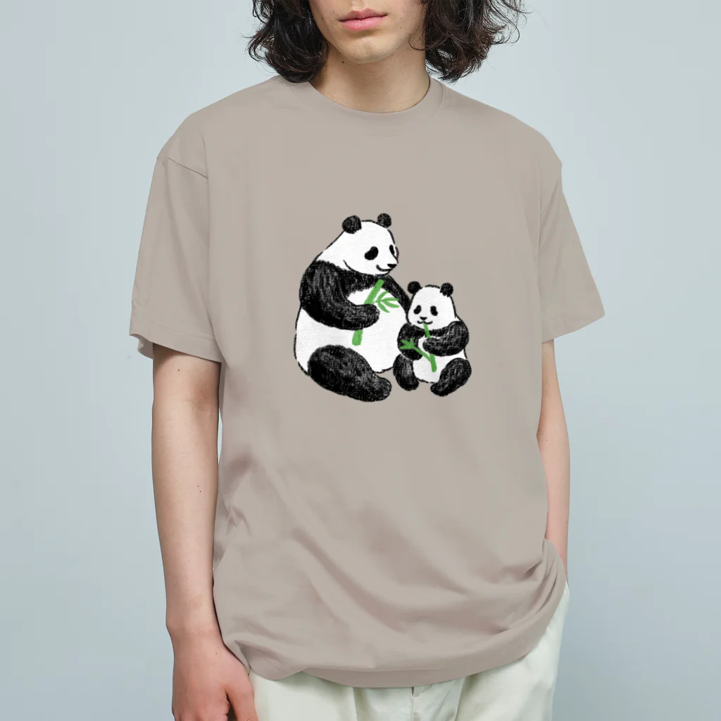 chippokeのパンダの親子 Organic Cotton T-Shirt