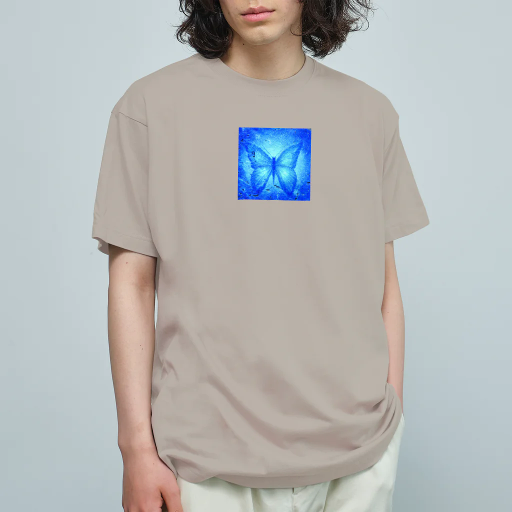 okanoxnekoの青い蝶 Organic Cotton T-Shirt