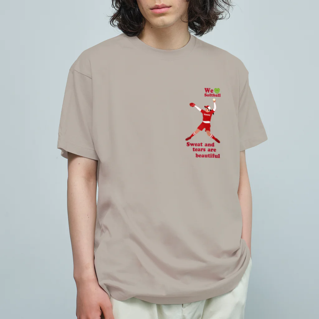 キッズモード某のwe love Softballスマホサイズ Organic Cotton T-Shirt