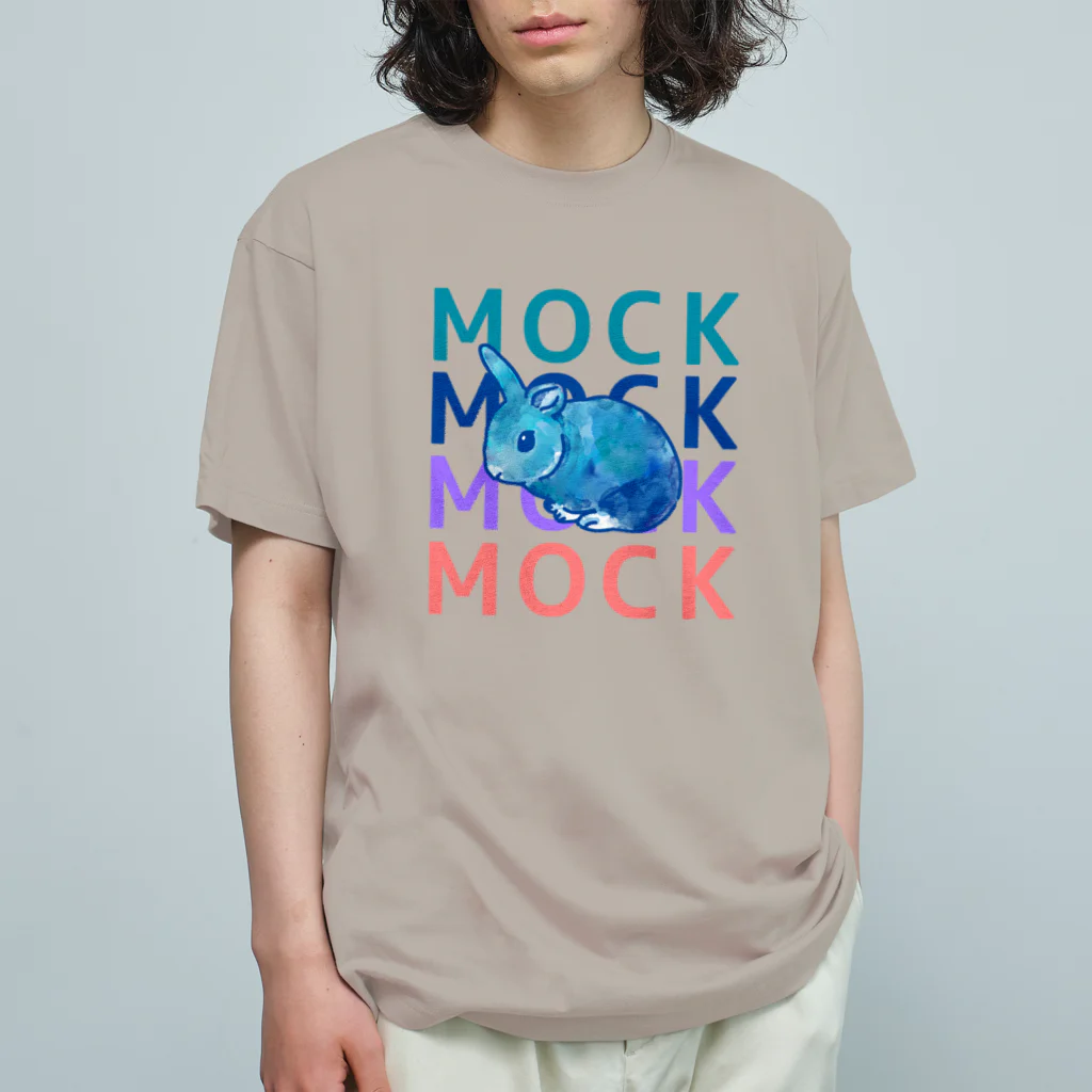 Mock’n Rollのアートなうさぎのモック Organic Cotton T-Shirt