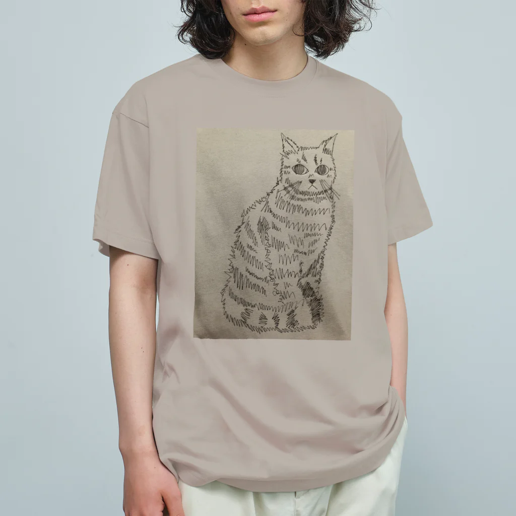 chamuuのげじげじ猫 オーガニックコットンTシャツ