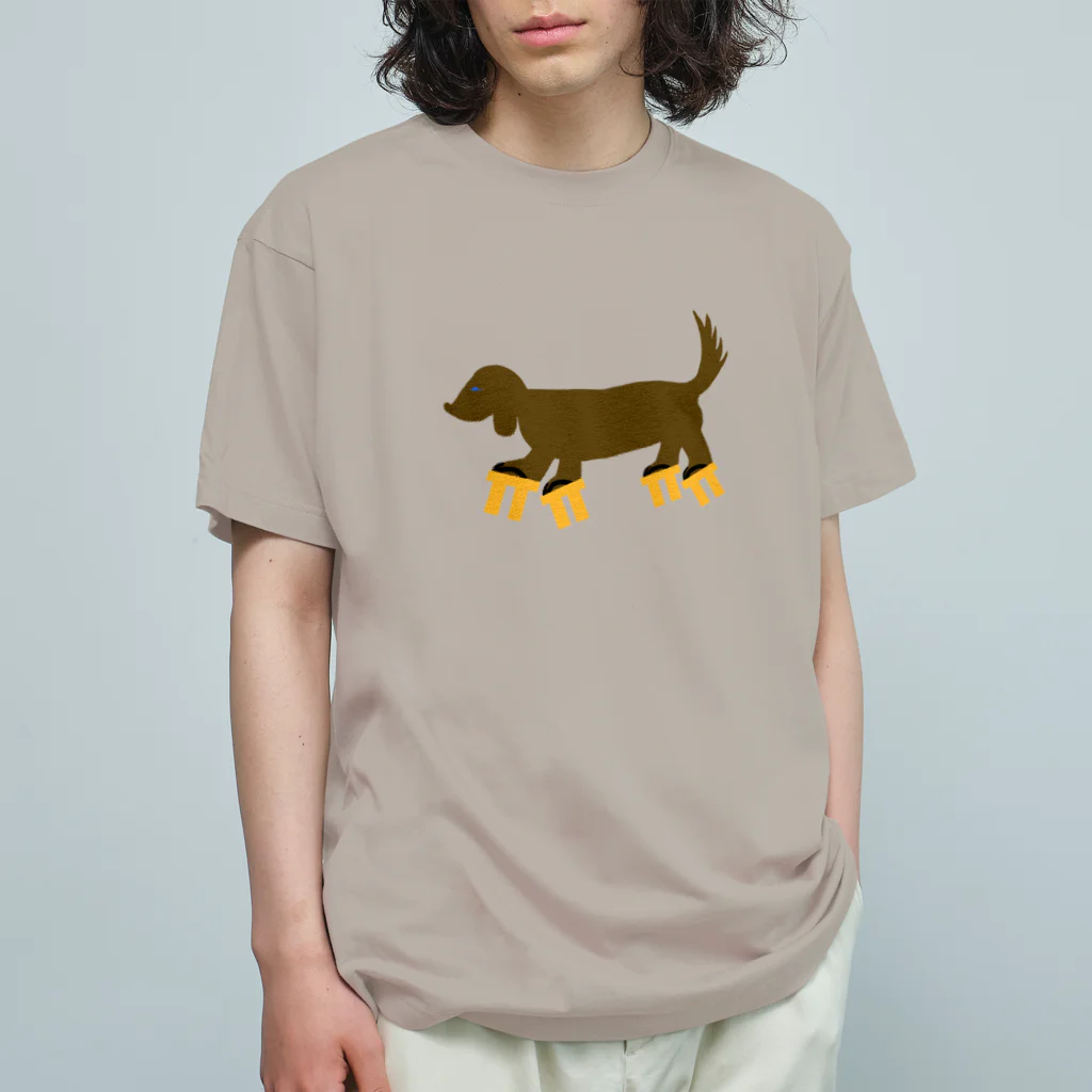 CHOSANAの高下駄を履いた犬 オーガニックコットンTシャツ