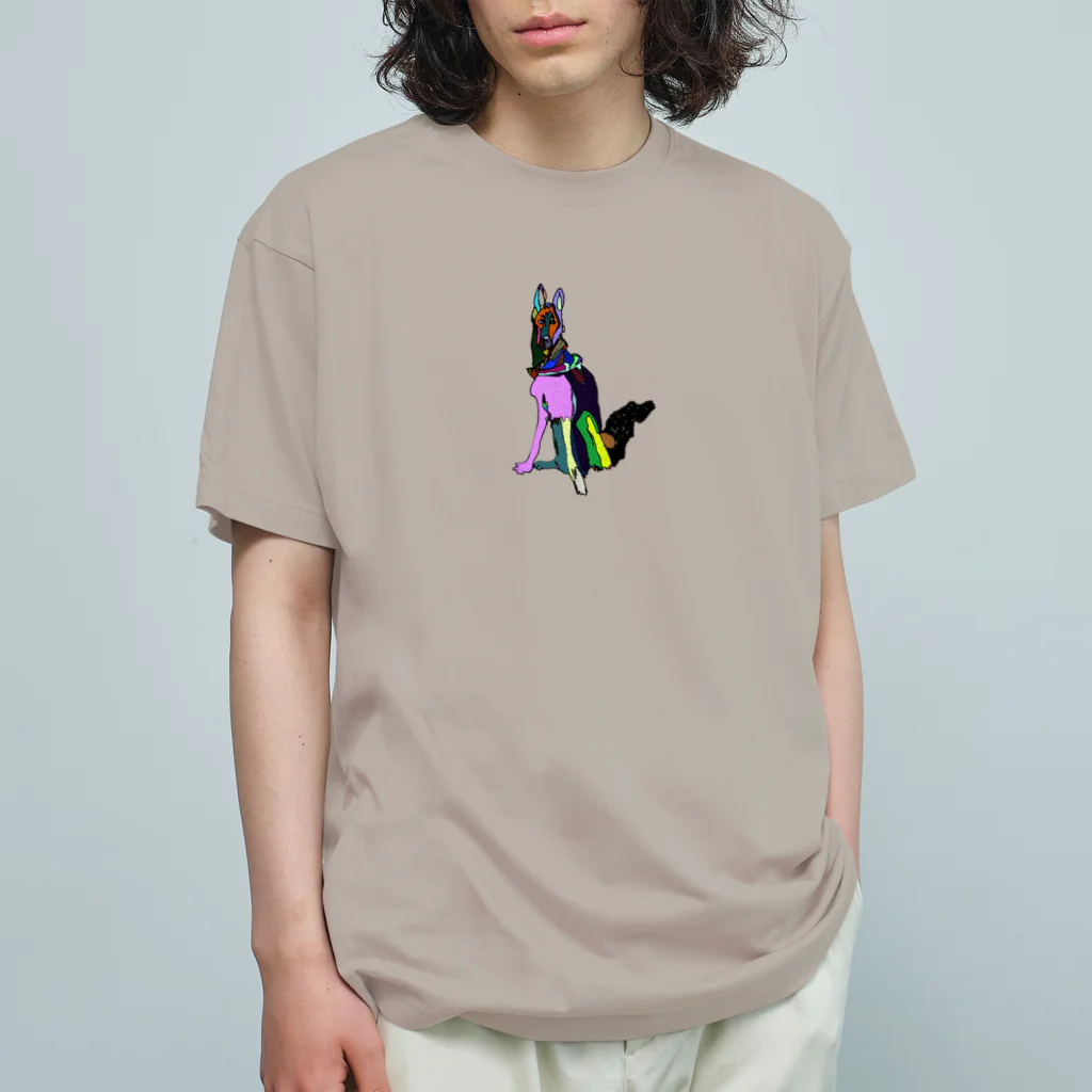 natsukitanitameのカラフルな犬 / colorfuldoggy オーガニックコットンTシャツ