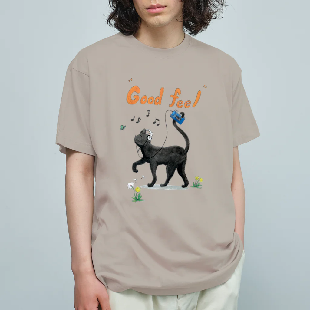 ペットショップボーイズのネコちゃん(黒猫) オーガニックコットンTシャツ