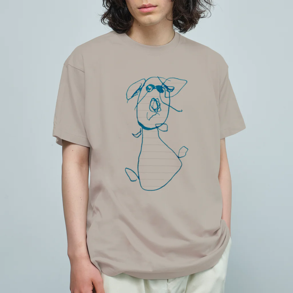 イチゴのかごの犬いぬイヌ。 Organic Cotton T-Shirt