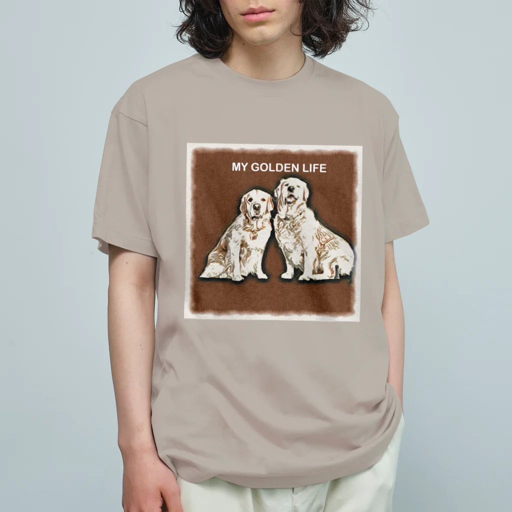 ミリオンダラー・ドッグ（million dollar dog）のゴールデンレトリーバーTYPE-A オーガニックコットンTシャツ