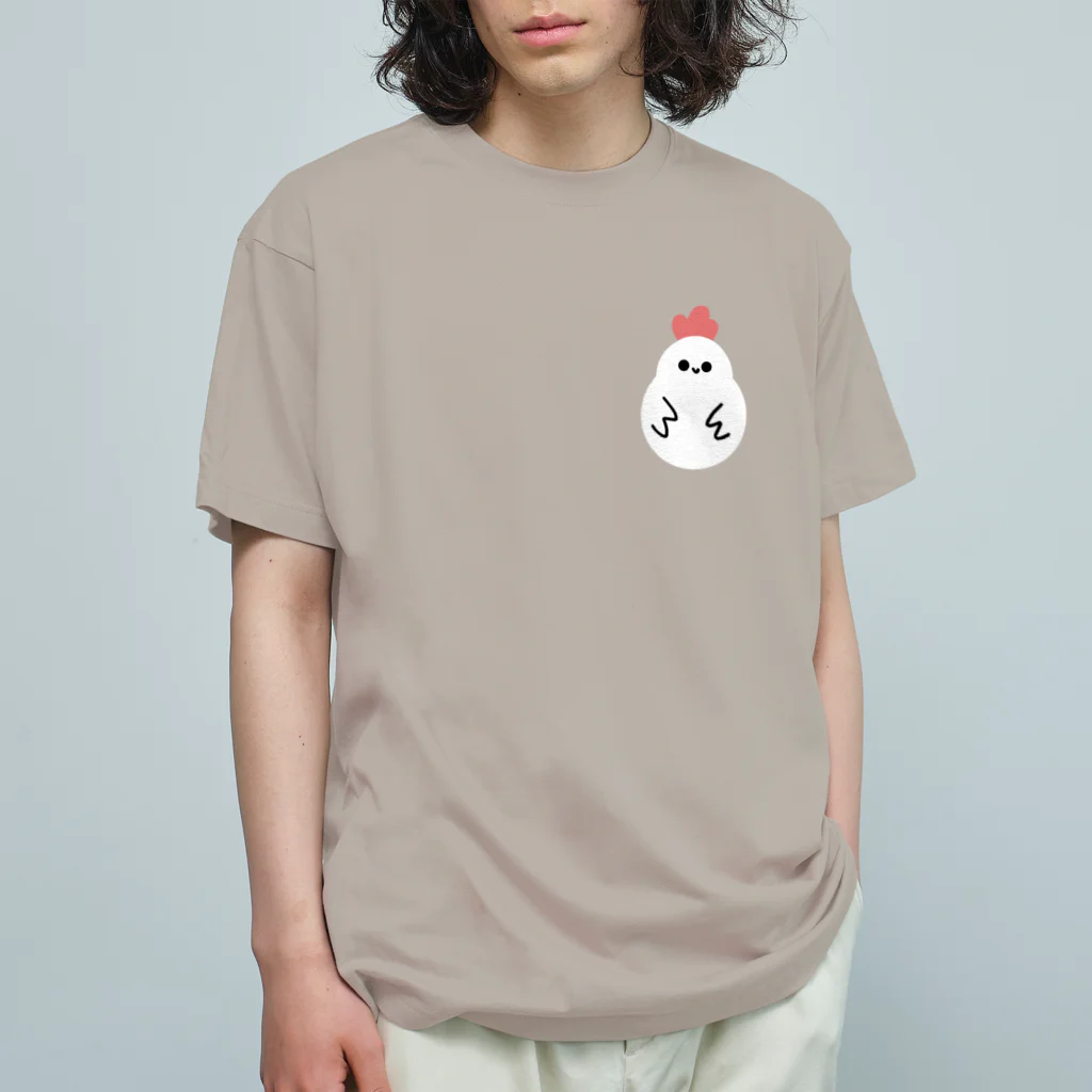 えびたるとのお店のにわとり オーガニックコットンTシャツ