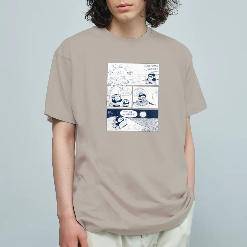 MINI BANANA ゴリラの親子のミニバナナ  コミック Organic Cotton T-Shirt