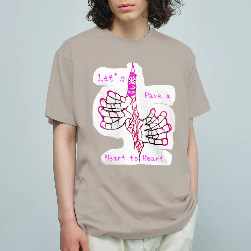 SASARiNS のHave a Heart to heart オーガニックコットンTシャツ