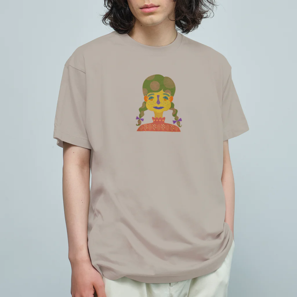 Hinaの三つ編みちゃん オーガニックコットンTシャツ