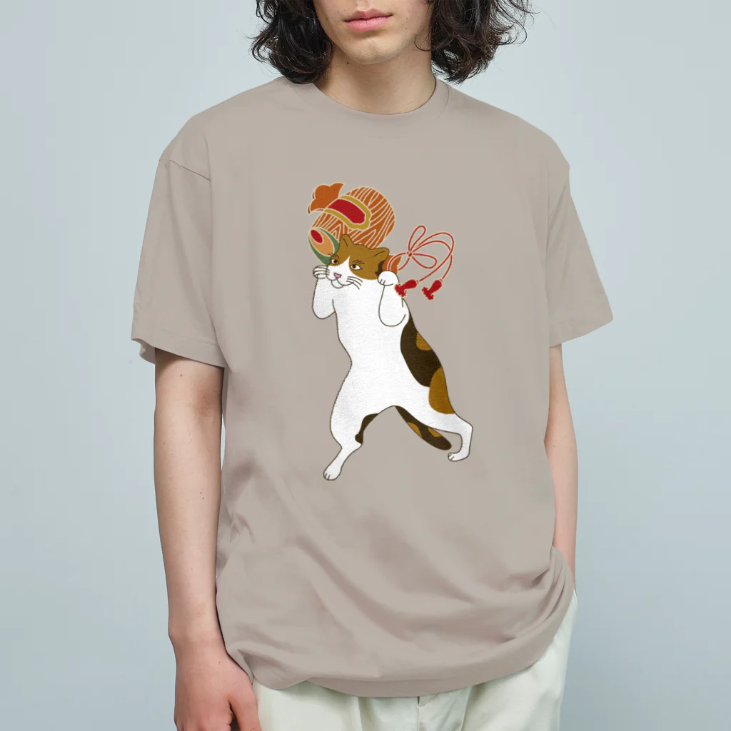Amiの打出の小槌三毛猫 オーガニックコットンTシャツ