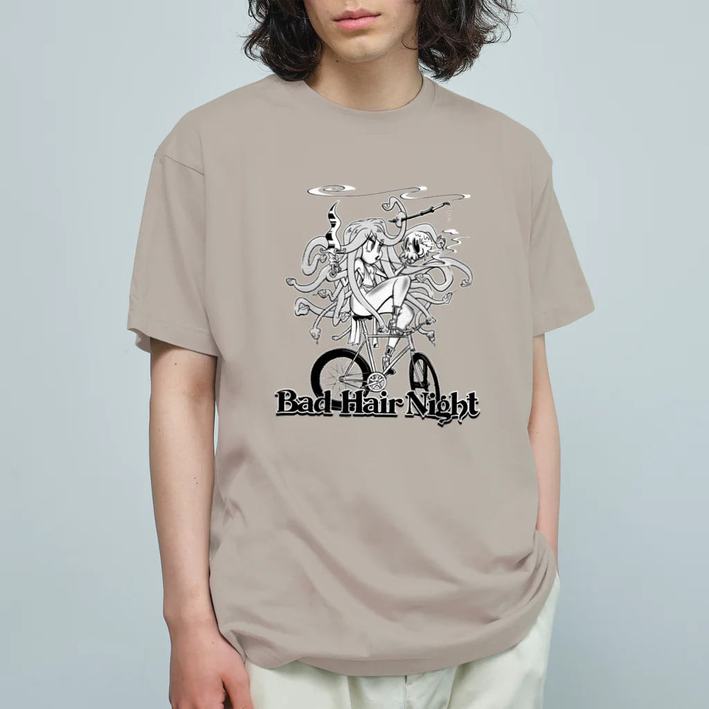 nidan-illustrationの“Bad Hair Night” オーガニックコットンTシャツ