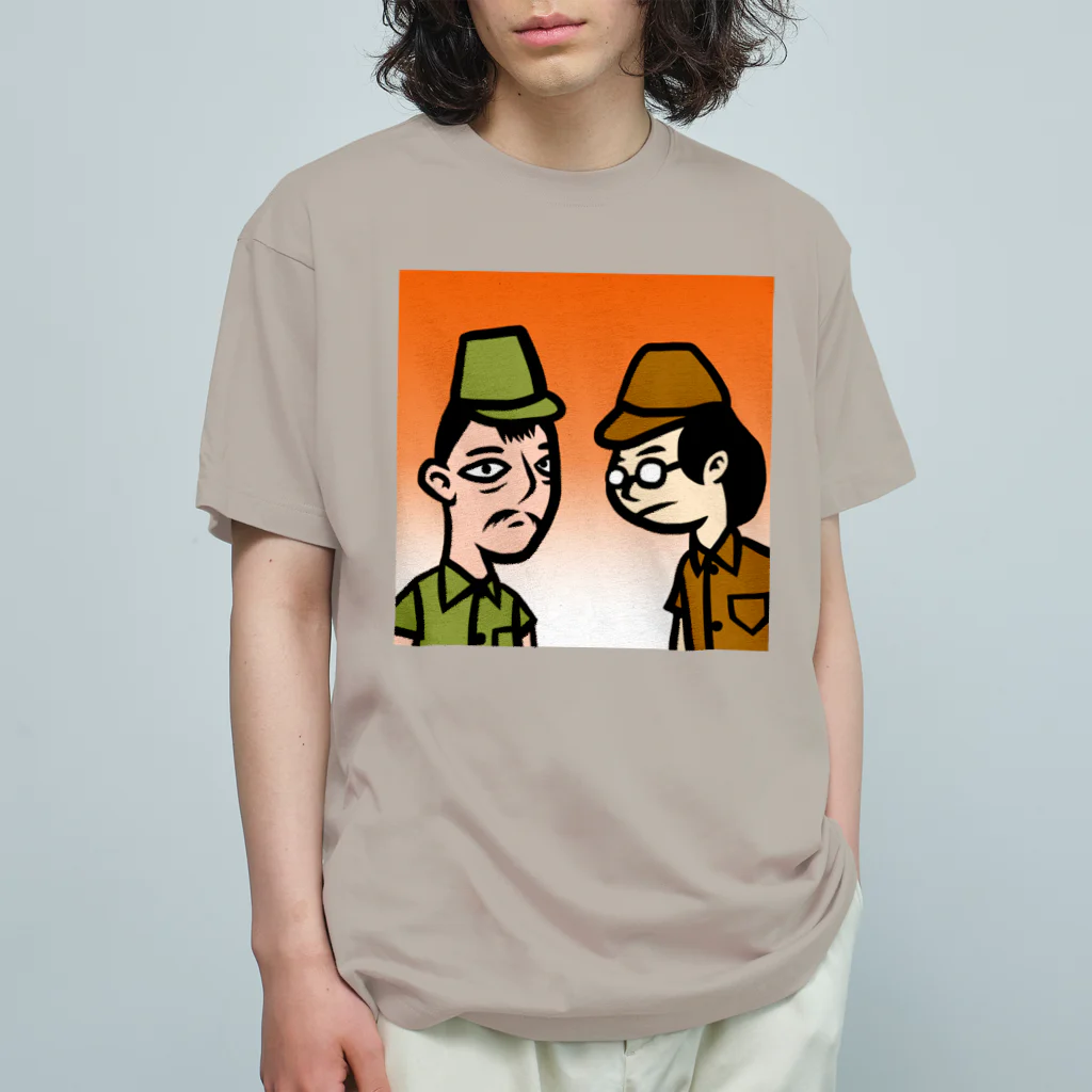 日高げのむの日本兵の夕暮れ オーガニックコットンTシャツ